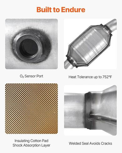 VEVOR Catalytic Converter, Compatible with Cadillac Escalade/Chevy Avalanche Silverado Suburban Tahoe/GMC Sierra Yukon, 4.3L V6, 4.8L/5.3L V8, Front, Left, Right, for Purifying Exhaust Gases in Saudi Arabia
