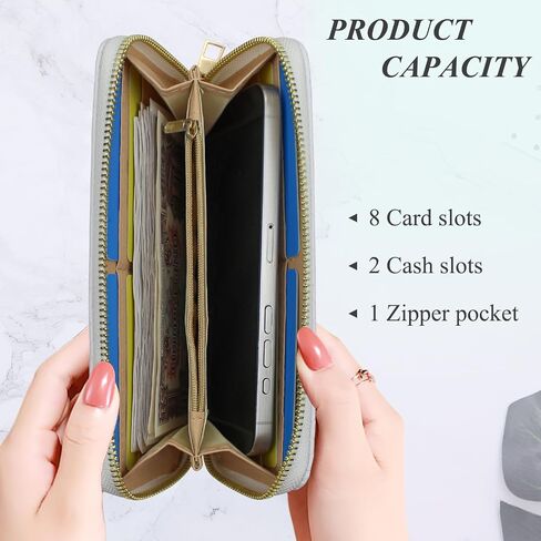 Women’s Wallet, PU Leather Weave Card Holder Ladies Large Capacity Clutch Purse with ID Window and Zipper Pocket (White) in Saudi Arabia