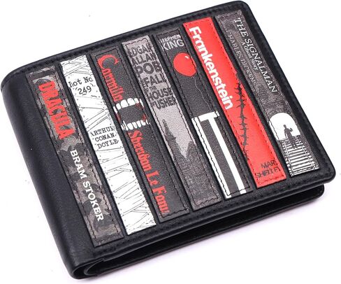 Men's Slim RFID Blocking Wallet – Top Grain Leather Bifold with 10 Card Slots, ID Window & Durable Stitching in Kuwait