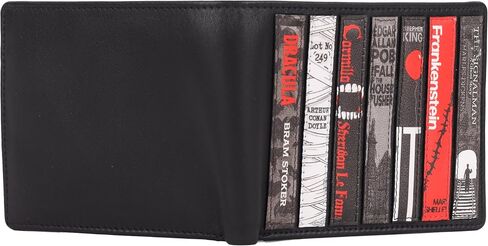 Men's Slim RFID Blocking Wallet – Top Grain Leather Bifold with 10 Card Slots, ID Window & Durable Stitching in Kuwait