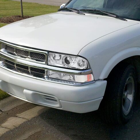 مواصفات ضبط المساكن الأسود العدسة واضحة العدسة مصابيح الوفير متوافقة مع 1998-2004 Chevy S10 Blazer GMC Sonoma L+R مجموعة الزوج in Kuwait