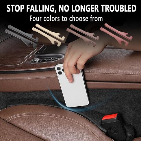 Car Seat Gap Filler Set of 2,Seat Gap Organizer, No Drop Seat Guard,2025 New Car Seat Side Gap Filler Organizer, Drop Seat Guards for Cars (Black 2Pcs) in Saudi Arabia