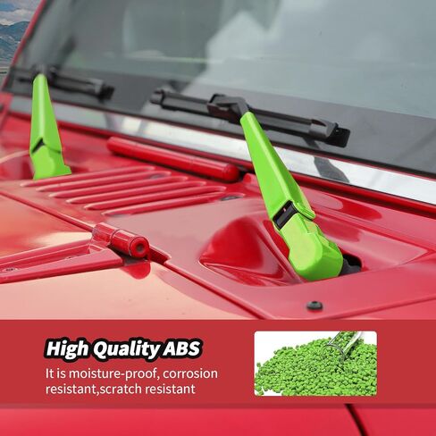 JeCar Red Windshield Wiper Blades Trim Cover for Jeep Wrangler JK JKU 2007-2017 Front & Rear Window Wiper Arm Decoration Accessories in Saudi Arabia