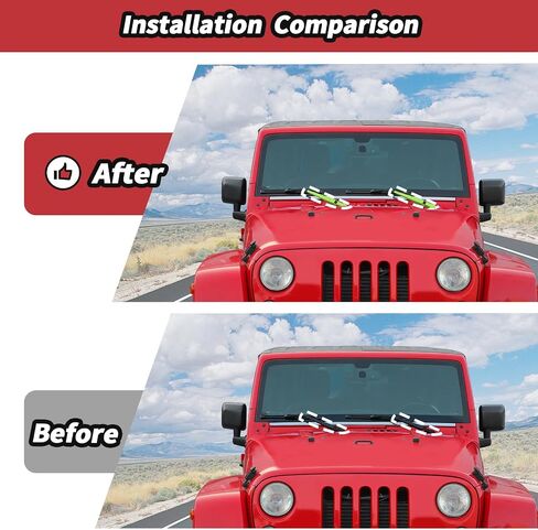 JeCar Red Windshield Wiper Blades Trim Cover for Jeep Wrangler JK JKU 2007-2017 Front & Rear Window Wiper Arm Decoration Accessories in Saudi Arabia