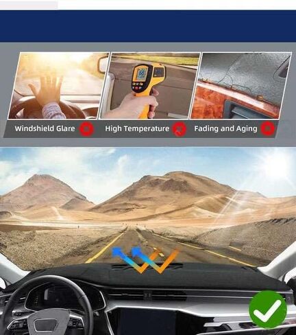 Dash Mat, for Ford Maverick Anti-Slip Dashboard Pad Car Protective Dashmat Cover Sunshade Carpet Accessories in Saudi Arabia