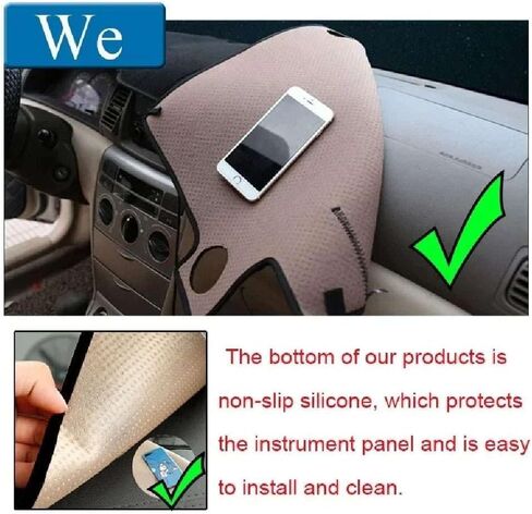 Dash Mat, for Ford Maverick Anti-Slip Dashboard Pad Car Protective Dashmat Cover Sunshade Carpet Accessories in Saudi Arabia