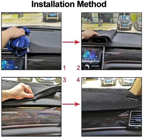 Dash Mat, for Ford Maverick Anti-Slip Dashboard Pad Car Protective Dashmat Cover Sunshade Carpet Accessories in Saudi Arabia