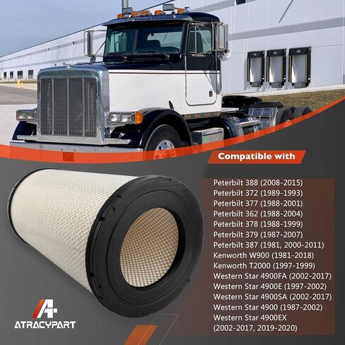 RS3534 Baldwin Engine Air Filter 25.2''x12.8'' Compatible with Peterbilt 378 379 388 Kenworth W900 Western Star 4900 EX FA SA Replaces AF25248 LAF3302 46863 6863 6863 TR518 in Saudi Arabia