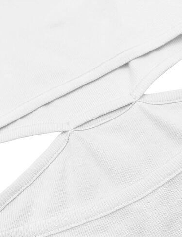 Fanway&EC Women's Sexy Cut Out Crop Top Casual Sleeveless Ribbed Knit Summer Cami Tank Tops in Kuwait