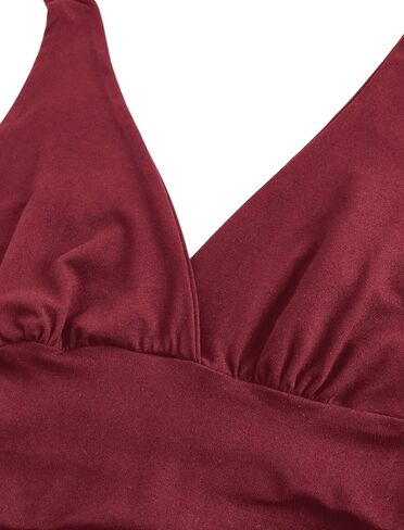 Zaful Women Women Halter Crop Tank Tops Y2K V Neck Olcyveless Cami Tops Ruched Slim Fit Out Out Top in Saudi Arabia