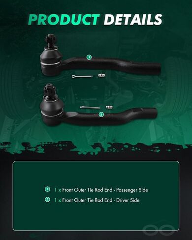 SCITOO 2pcs Front Outer Tie Rod End Suspension Kit fit 2012-2017 for Toyota Camry 2013-2018 for Toyota Avalon in Saudi Arabia