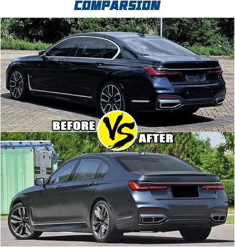 PAISEN Rear Spoiler Compatible with 2016-2022 7 Series G11 G12 740i 750i Sedan,MP Style Gloss Black ABS Material Rear Spoiler Wing Trunk Spoiler，1PC in Saudi Arabia