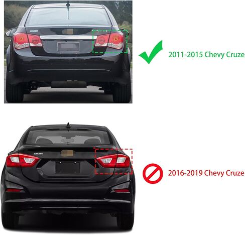 Rear Spoiler for 2011 2012 2013 2014 2015 Chevrolet Cruze LS/LT/1LT/2LT/ECO/LTZ Sedan Duck Tail Black Rear Trunk Lid Spoiler Wing Painted Gloss Black in Saudi Arabia