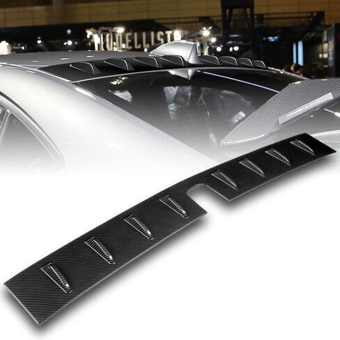 Q1-TECH, Carbon Fiber Painted Rear Roof Diffuser Spoiler Wing 8 Shark Fin Compatible with 2022-2025 Subaru WRX, Shark Fin Roof Spoiler Wing in Saudi Arabia