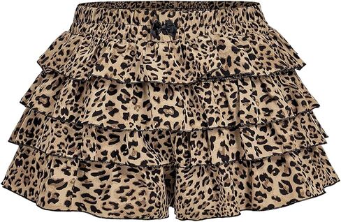 Soly Hux Women's Plus Size Bloomers Shorts Y2K Leopard Lyered Lolita Dumpkin Strims Mini in Kuwait