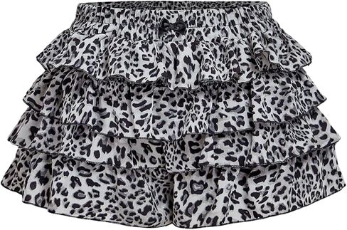 Soly Hux Women's Plus Size Bloomers Shorts Y2K Leopard Lyered Lolita Dumpkin Strims Mini in Kuwait