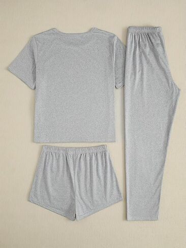 Tenna Teki Western Highland Cow Print Pajama ثلاث قطع مجموعة للنساء in Kuwait