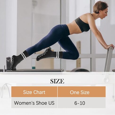 American Trends Cute Pilates Socks for Women Striped Yoga Non Slip Gripped Socks for Gym Workout in Saudi Arabia