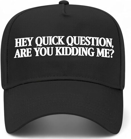 Hey Quick Question, are You Kidding Me? Vintage Trucker Hat | Premium Snapback Baseball Hat for Men & Women in Saudi Arabia