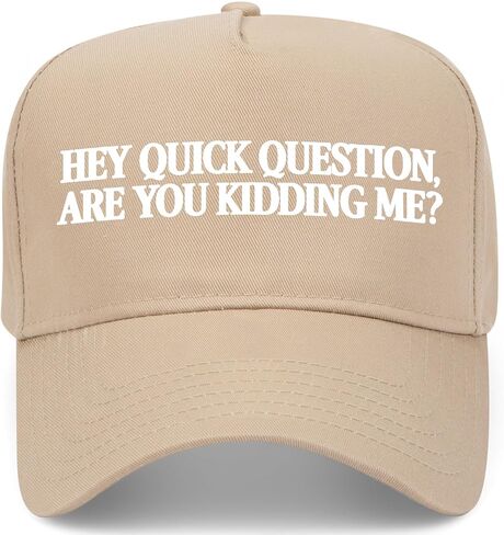 Hey Quick Question, are You Kidding Me? Vintage Trucker Hat | Premium Snapback Baseball Hat for Men & Women in Saudi Arabia