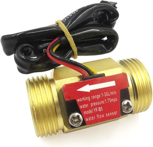 1PCS DC3.5-24V مستشعر تدفق المياه المستشعر النحاس النحاس سائل مقياس تدفق السوائل مفتاح مستشعر 1.75MPa 1/2 "3/4" 1 "2" NPN Hall Flow Sensor Water (1 ") in Kuwait