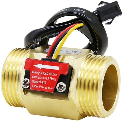 1PCS DC3.5-24V مستشعر تدفق المياه المستشعر النحاس النحاس سائل مقياس تدفق السوائل مفتاح مستشعر 1.75MPa 1/2 "3/4" 1 "2" NPN Hall Flow Sensor Water (1 ") in Kuwait