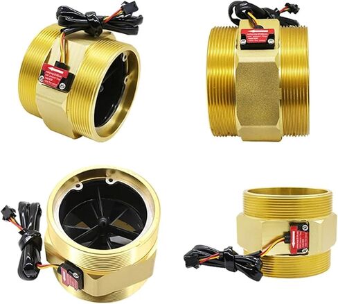 1PCS DC3.5-24V مستشعر تدفق المياه المستشعر النحاس النحاس سائل مقياس تدفق السوائل مفتاح مستشعر 1.75MPa 1/2 "3/4" 1 "2" NPN Hall Flow Sensor Water (1 ") in Kuwait