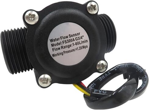 1PCS مستشعر تدفق الماء DC3.5-24V NYLON SILDMERMET NPN HALL SESSOR SENSOR 1.75MPA 1/2 "3/4" 1 "2" مفتاح مستشعر تدفق السوائل (3/4 ") in Kuwait