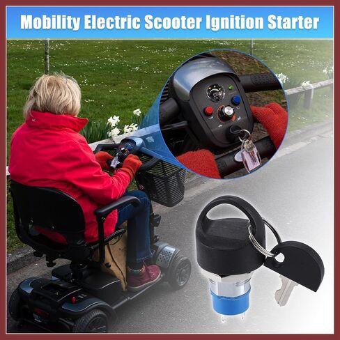 1SET INGITION STARTER ON OFF SWEST LOCK W/ 4 KEYS MOBILITY SCOOTER KEY SWITCH 3-4 WHEELS CARRAY in Saudi Arabia