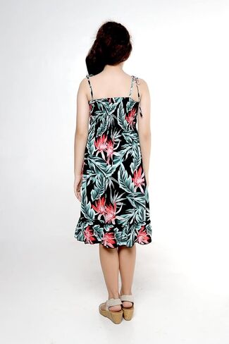 Girl Hawaiian Elastic Top Strap Dress in Wispy Cereus in Saudi Arabia