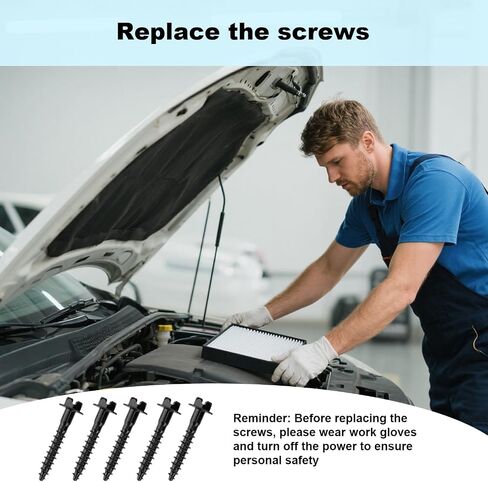 5pcs BAS01003 Air Box Screws, Carbon Steel Air Filter Housing Retaining Bolts Screws Accessories Replace Part Number 6509605AA, 11549031 Compatible with Pacifica Ram and More in Saudi Arabia