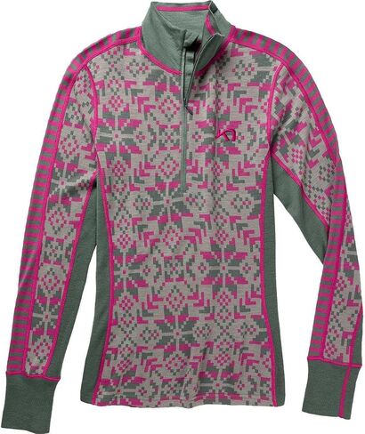 Kari Traa Women's Else Half Zip Base Layer - Premium 100% Merino Wool Shirt, Royal, Small in Saudi Arabia