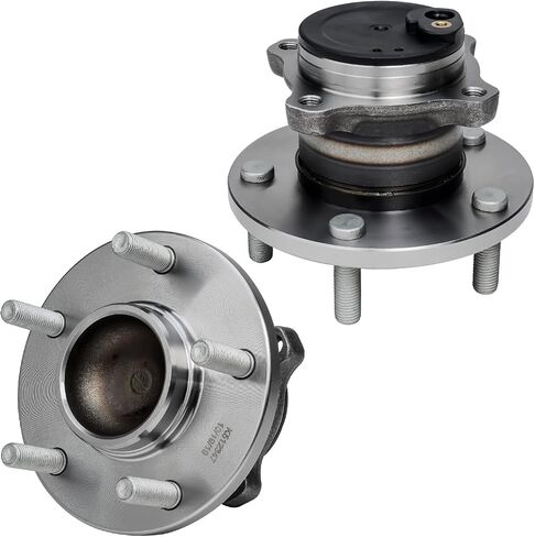 Detroit Axle - Pair Rear Wheel Bearing Hubs for 2004-2013 Mazda 3 [3 Sport] 2006-2017 Mazda 5, 2 Wheel Bearing Hubs Assembly 2007 2008 2009 2010 2011 2012 Replacement in Saudi Arabia