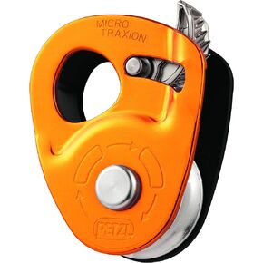 Petzl Unisex_Adult Seilrollen Micro Traxion Cable Pulley, Yellow, Standard Size