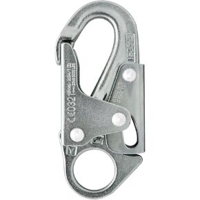 Forged Steel Snap Hook 25KN - Fusion Climb® Maxi-2 - Professional Fall Protection Snap Hook - Heavy Duty Carbon Steel - Double-Action Snap Hook for Safety, Climbing, Rappelling - OSHA ANSI Compliant