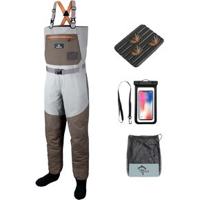 Fishing Waders, Waterproof Chest Waders for Men and Women, Lightweight Tockingfoot Waders for Fishing