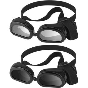 قطعتان من نظارات الكلاب الصغيرة والمتوسطة، نظارات شمسية للكلاب متوسطة السلالة للكلاب المتوسطة نظارات شمسية لركوب الخيل في الهواء الطلق والقيادة نظارات حماية من الأشعة فوق البنفسجية مع أشرطة قابلة للتعديل in Kuwait