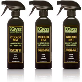EQyss Avocado Mist Pet Spray Conditioner - Shines, Conditions, and Reduces Shedding, Weightless Leave in Spray - for Dogs, Cats, Puppies - Oil and Silicone Free, pH Balanced, USA Made