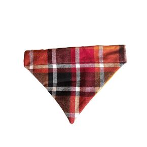 Thanksgiving Plaid Over the Collar Dog Bandana That Slips onto Their Existing Collar Size (X-Small)