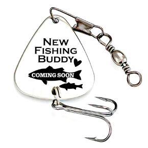 New Fishing Buddy Lure Pregnancy Announcement Idea New Dad Pregnant Gift Grandpa's Fishing Buddy FBA-BUDDY-LURE (|NEW FISHING BUDDY|)