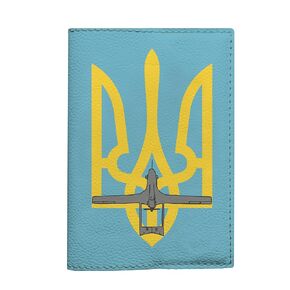 Blue Passport Cover for Women Bayraktar Designer Holder for Men National Trident of Ukraine