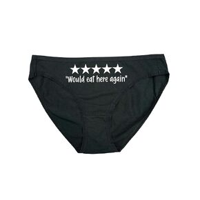 5 Stars Would Eat Here Again! Womens Panties Size MEDIUM | Dirty V Day Gift | Couples Valentines Day | Valentines Gift For Her |