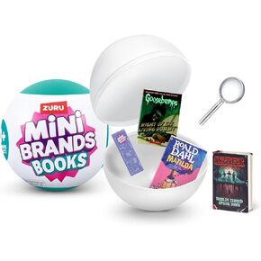 Books Capsule by ZURU Real Miniature Book Brands Collectible Toy, Capsules of 5 Mystery Miniature Books with Real readable Pages and Accessories for Kids, Teens, Adults (Single Capsule)