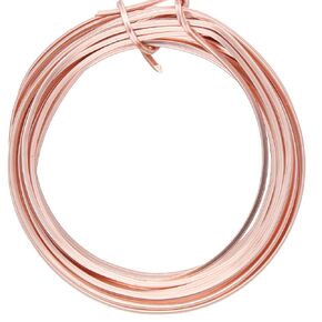 The Beadsmith Square Craft Wire - Wire Elements - Soft Temper - 18 Gauge, 4 Yard Coil - Rose Gold Color - Beading Wire Used for Jewelry Making, Wire Wrapping, and Other DIY Arts & Crafts