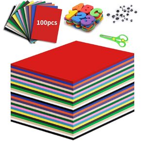 Zzrywuty 14 Pack EVA Craft Foam Sheets 7x11 Inch Color Foam Paper for Crafts, 2mm Thick, 14 Colors Foam Craft Sheets for Arts DIY Handcraft Preschoolers Classroom
