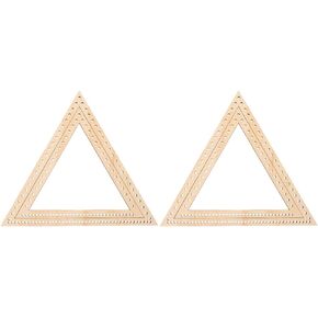 4Pcs Triangle Knitting Loom Wooden Handmade Weaving Loom Frame DIY Handcraft Dream Catcher Frame Tapestry Loom Braid Sewing Tool for Beginners