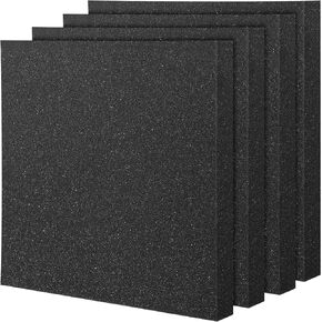4 Pieces Polyurethane Foam Sheet 11.8 x 11.8 x 1.5 Inch Cuttable Polyurethane Foam Pads Craft Foam Black Tool Box Foam Insert for Toolbox Camera Storage and Crafts(11.8 x 11.8 x 1.5 Inch) in Kuwait