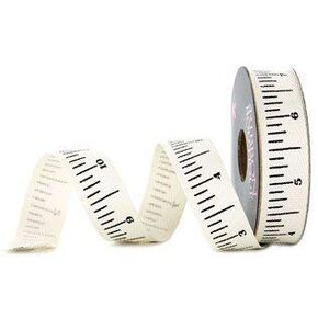 CraftyCrocodile Teacher Crafting Ribbon - Measuring Ribbon for Crafts and Gifts - School Ruler Ribbon Teacher Themed Twill Tape Crafting Supplies