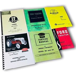 Six Manual Set for Ford 9N 2N Tractor Shop Operators Parts Catalog Service Repair Set