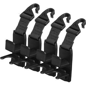 Keyiduide Car Seat Headrest Hook 4 Pack, Auto Back Seat Headrest Hanger Holder Hook for Purse Coats Umbrellas Grocery Bags Handbag